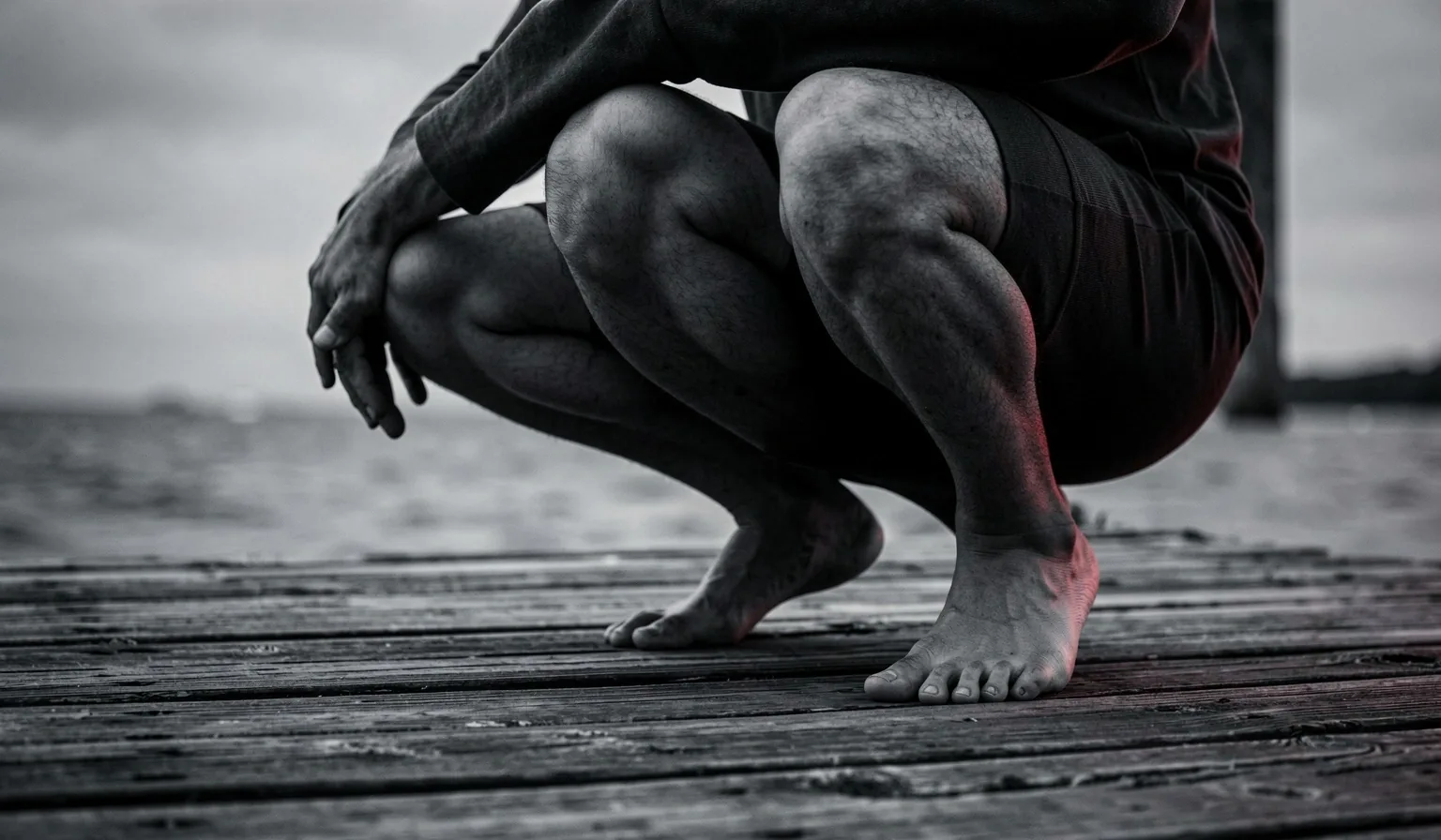 Kind in natuurlijke diepe squat houding