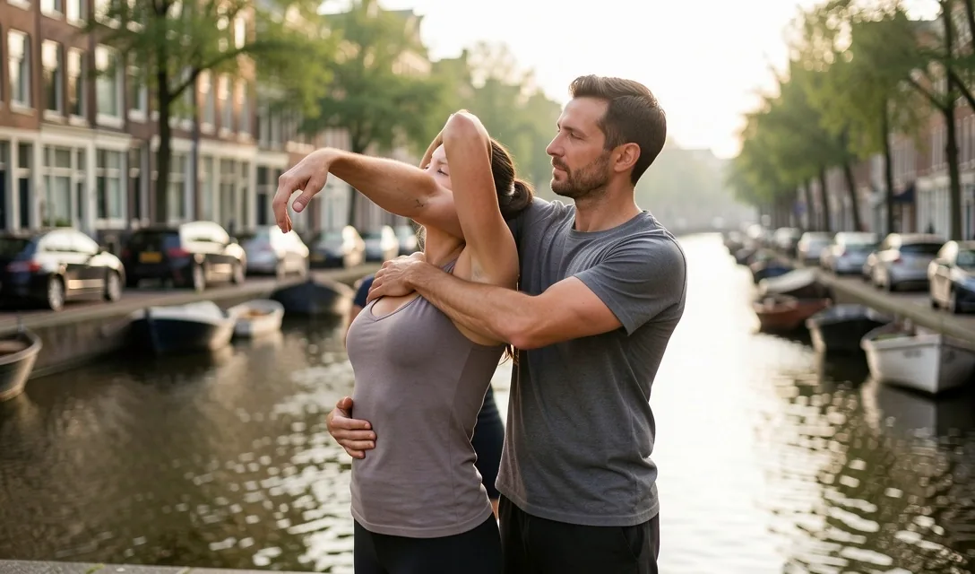 Buitenlucht sessie in een Amsterdams park